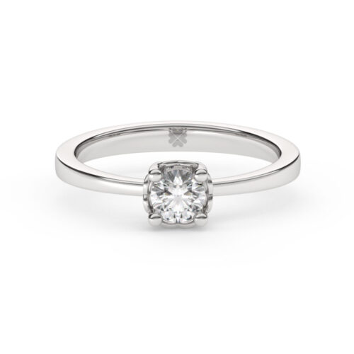 Anillo de Compromiso Solitario Aqua Oro Blanco 18kt Anillo de compromiso AQUA en oro blanco 18k Fairmined o platino responsable 950 con diamante de 30, 50 o 100 puntos, origen laboratorio