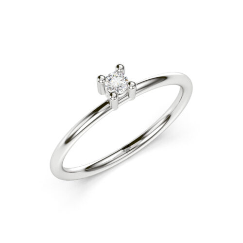 Anillo de Compromiso Solitario Aenean Oro Blanco 18kt Anillo de Compromiso Solitario Aenean Platino