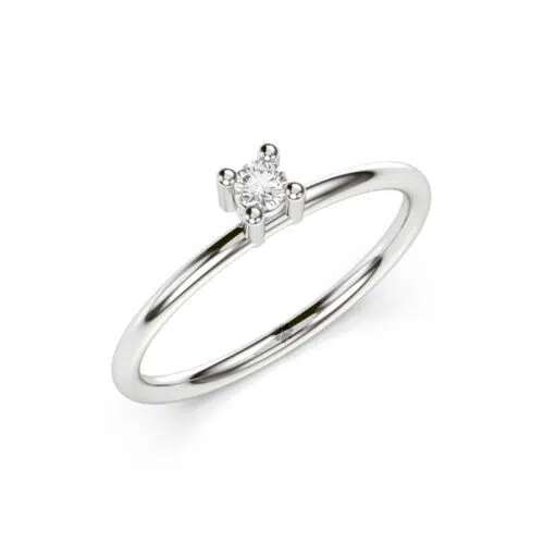 Anillo de Compromiso Solitario Aenean Platino