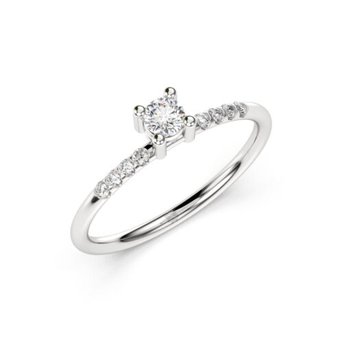 Anillo de Compromiso Solitario Aenean Lux Oro Blanco 18kt Anillo de Compromiso Solitario Aenean Lux Platino