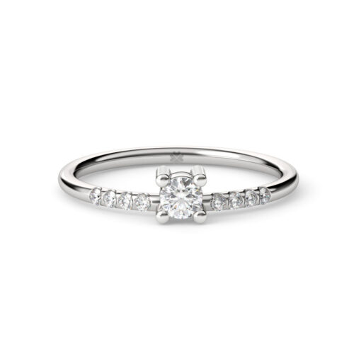Anillo de Compromiso Solitario Aenean Lux Oro Blanco 18kt Anillo de Compromiso Solitario Aenean Lux Oro Blanco 18kt