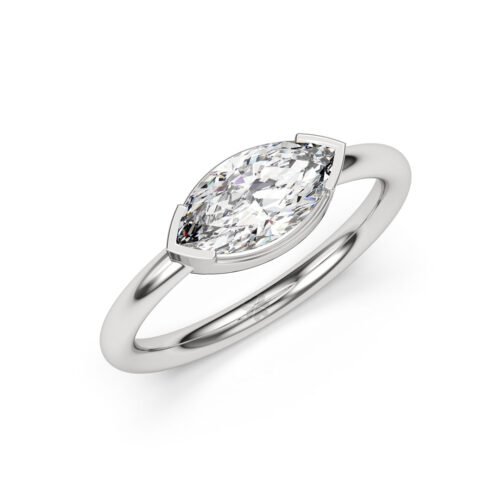 Anillo de Compromiso Solitario Artemis Oro Blanco 18kt Anillo de compromiso ARTEMIS en oro blanco 18k Fairmined o platino responsable 950 con diamante de laboratorio disponible en tamaños de 100, 150 o 200 puntos