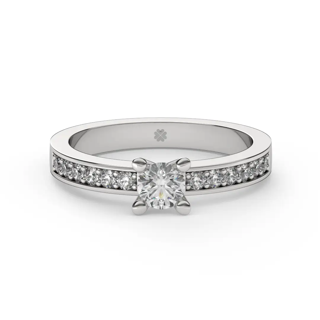 Anillo de Compromiso Solitario Asteri Platino - Imagen 5