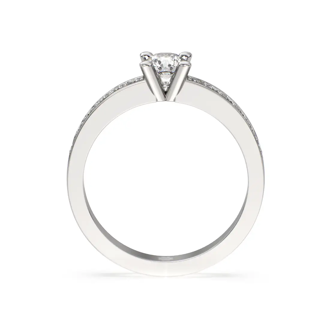 Anillo de Compromiso Solitario Asteri Platino - Imagen 6