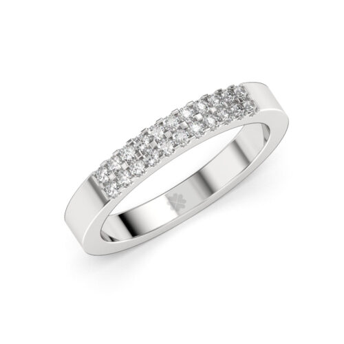 Anillo de Compromiso Cintillo Astra Oro Blanco 18kt Anillo de compromiso ASTRA en oro blanco 18k Fairmined o platino responsable 950 con diamante de 1 o 2 puntos originario de Canadá