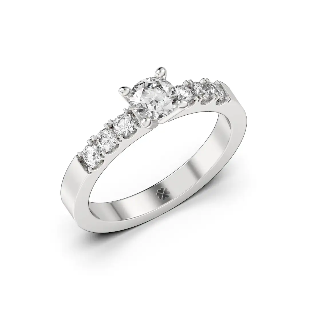 Anillo de Compromiso Solitario Auri Platino Anillo de Compromiso Solitario Auri Platino