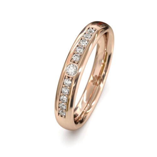 Alternative view of Argolla de Matrimonio Button Light Oro Rosa 18kt