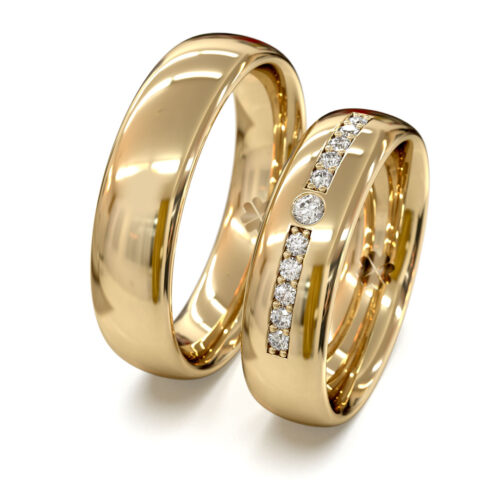 Argollas de Matrimonio Button Oro Miel 18kt Argollas de Matrimonio Button Oro Miel 18kt