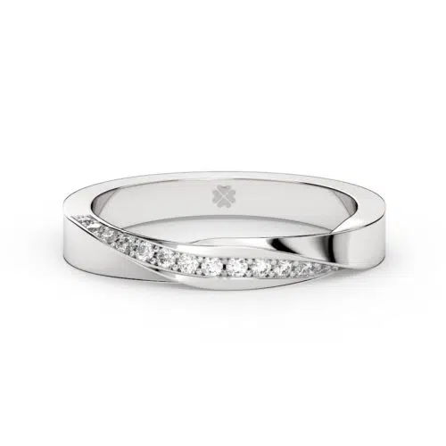 Anillo de Compromiso Cintillo Cineres Oro Blanco 18kt