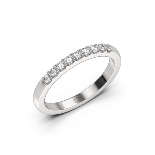 Anillo de Compromiso Cintillo Cinis Oro Blanco 18kt Anillo de compromiso CINIS en oro blanco 18k Fairmined o platino responsable 950 con diamante de 2 o 3 puntos originario de Canadá