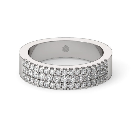 Anillo de Compromiso Cintillo Caelum Oro Blanco 18kt Anillo de compromiso CAELUM en oro blanco 18k Fairmined o platino responsable 950 con diamante de 2 puntos originario de Canadá