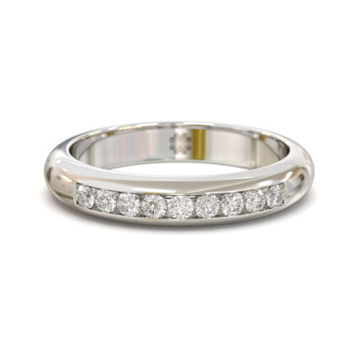Argolla de Matrimonio Channel W Oro Blanco 18kt o Platino