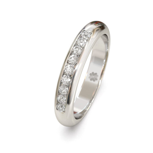 Alternative view of Argolla de Matrimonio Channel W Oro Blanco 18kt o Platino