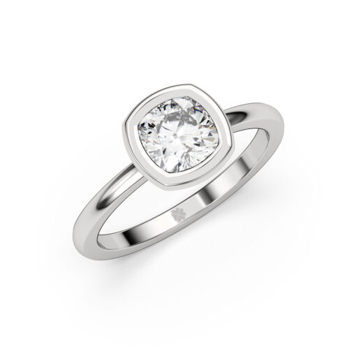 Anillo de Compromiso Solitario Cibeles Oro Blanco 18kt Anillo de compromiso CIBELES en oro blanco 18k Fairmined o platino responsable 950 con diamante de 100, 150 o 200 puntos de origen en laboratorio