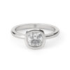 Anillo de compromiso CIBELES en oro blanco 18k Fairmined o platino responsable 950 con diamante de 100, 150 o 200 puntos de origen en laboratorio