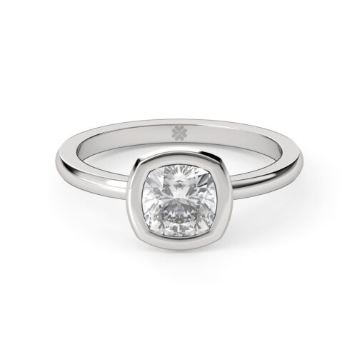 Anillo de Compromiso Solitario Cibeles Oro Blanco 18kt Anillo de compromiso CIBELES en oro blanco 18k Fairmined o platino responsable 950 con diamante de 100, 150 o 200 puntos de origen en laboratorio