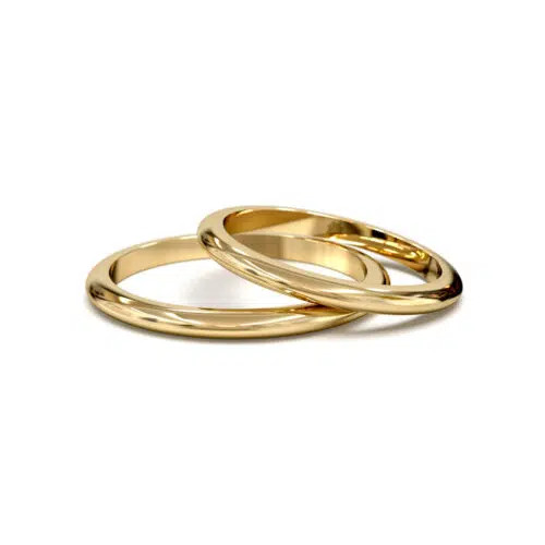 Alternative view of Argollas de Matrimonio Modelo Ingles Oro Miel 18kt