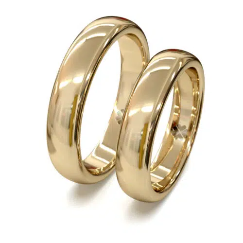 Argollas de Matrimonio Classic Wide Oro Miel 18kt