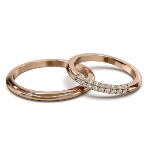 Argollas de Matrimonio Classic Star Oro Rosa 18kt Alternative view of Argollas de Matrimonio Classic Star Oro Rosa 18kt