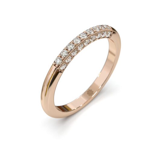 Alternative view of Argolla de Matrimonio Classic Star Oro Rosa 18kt