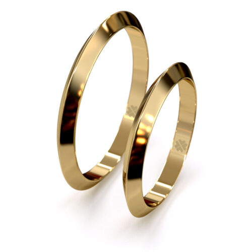 Argollas de Matrimonio Classic Triangular Oro Miel 18kt Argollas de Matrimonio Classic Triangular Oro Miel 18kt