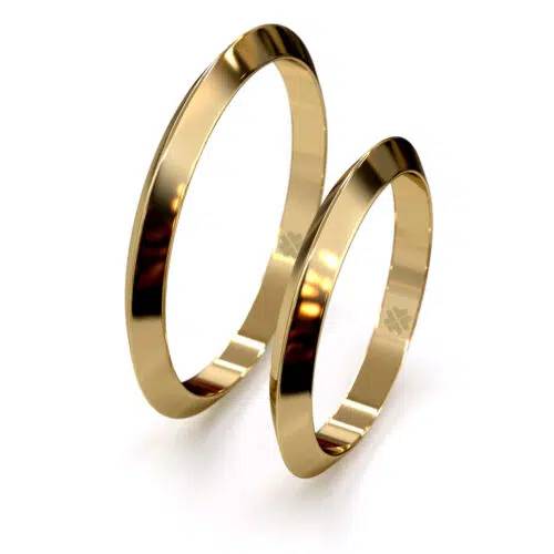 Argollas de Matrimonio Classic Triangular Oro Miel 18kt