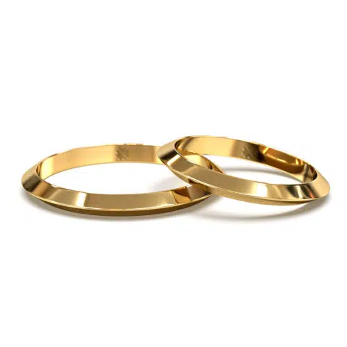 Alternative view of Argollas de Matrimonio Classic Triangular Oro Miel 18kt