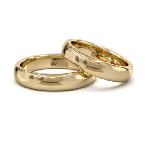 Alternative view of Argollas de Matrimonio Classic Wide Oro Miel 18kt