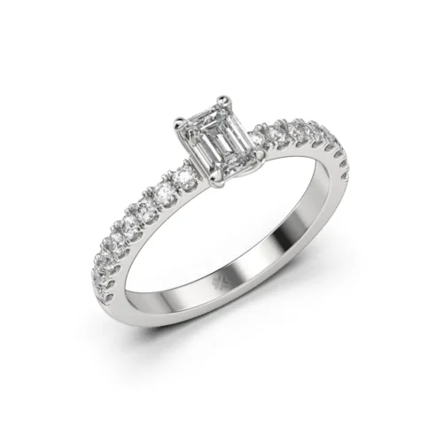 Anillo de Compromiso Solitario Concordia Platino