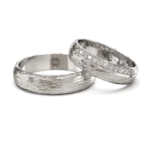Argollas de Matrimonio Cortex Oro Blanco 18kt o Platino Alternative view of Argollas de Matrimonio Cortex Oro Blanco 18kt o Platino