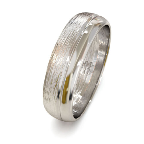 Alternative view of Argolla de Matrimonio Cortex Oro Blanco 18kt o Platino