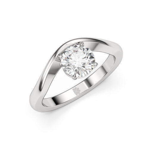 Anillo de Compromiso Solitario Cosmos Oro Blanco 18kt Anillo de compromiso COSMOS en oro blanco 18k Fairmined o platino responsable 950 con diamante de 100, 150 o 200 puntos de origen en laboratorio