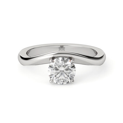 Anillo de Compromiso Solitario Cosmos Oro Blanco 18kt Anillo de compromiso COSMOS en oro blanco 18k Fairmined o platino responsable 950 con diamante de 100, 150 o 200 puntos de origen en laboratorio