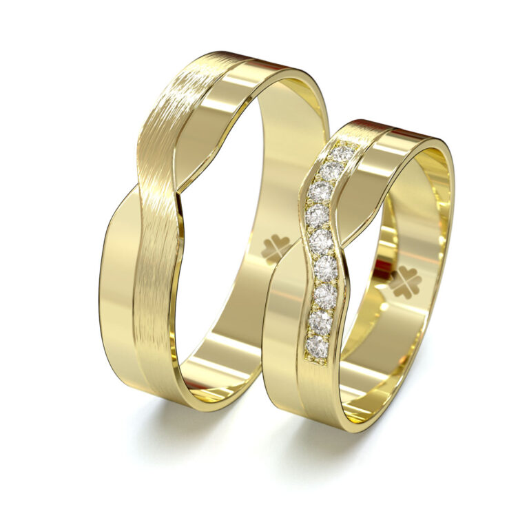 Argollas de Matrimonio Cross Cerrada Oro Rosa 18kt - Joyería Mao