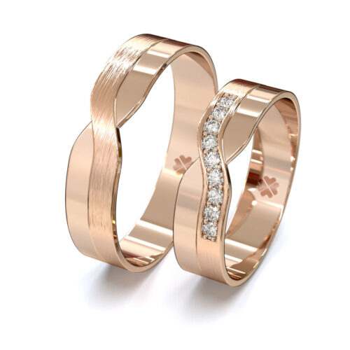 Argollas de Matrimonio Cross Cerrada Oro Rosa 18kt Argollas de Matrimonio Cross Cerrada Oro Rosa 18kt