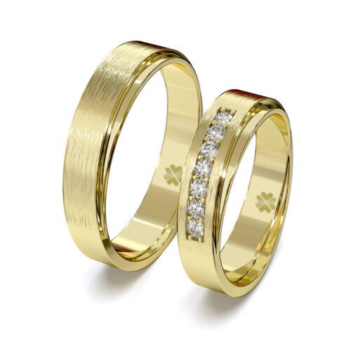 Argollas de Matrimonio Cross Esmerilada Oro Amarillo 18kt Argollas de Matrimonio Cross Esmerilada Oro Amarillo 18kt