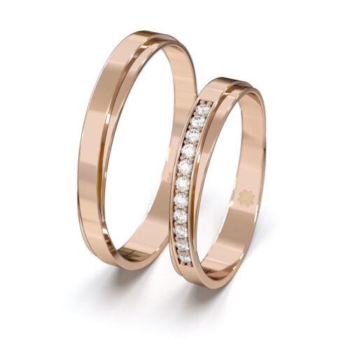 Argollas de Matrimonio Cross Lite Oro Rosa 18kt Argollas de Matrimonio Cross Lite Oro Rosa 18kt
