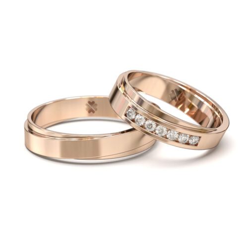 Argollas de Matrimonio Cross Oro Rosa 18kt Alternative view of Argollas de Matrimonio Cross Oro Rosa 18kt