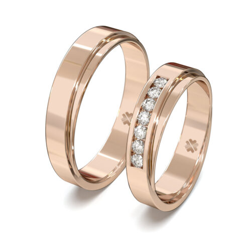 Argollas de Matrimonio Cross Oro Rosa 18kt Argollas de Matrimonio Cross Oro Rosa 18kt