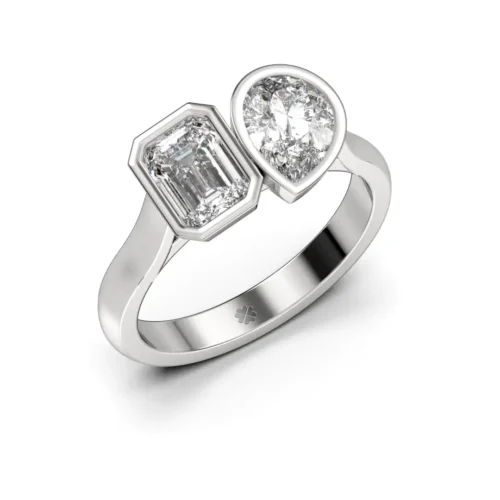 Anillo de Compromiso Duetto Dualis Platino