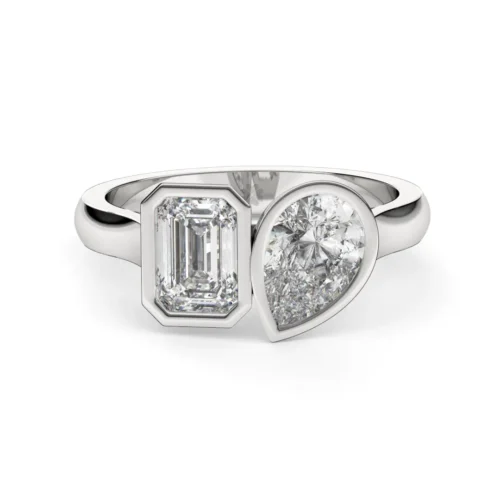 Anillo de Compromiso Duetto Dualis Oro Blanco 18kt