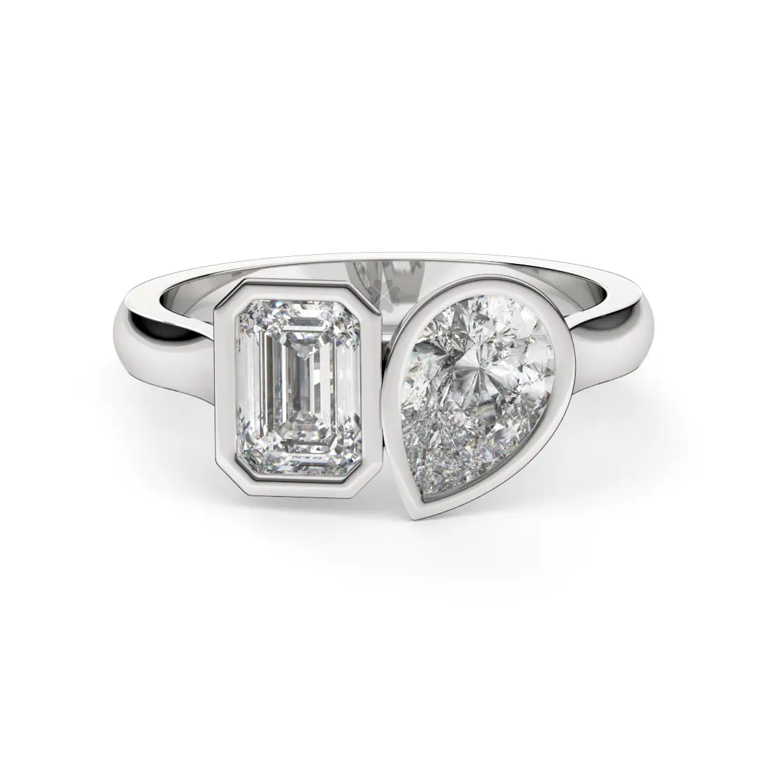 Anillo de Compromiso Duetto Dualis Oro Blanco 18kt