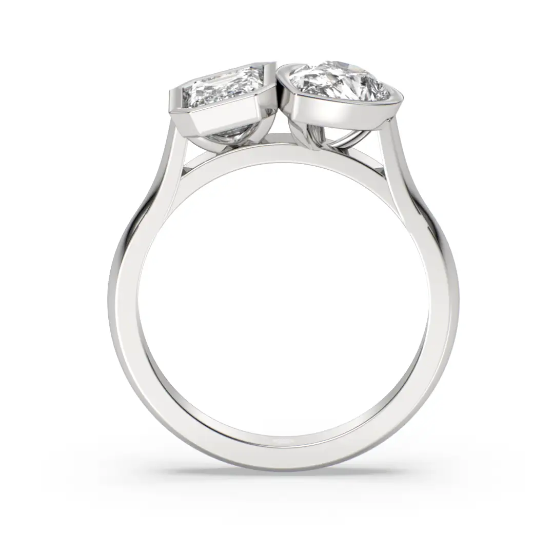 Anillo de Compromiso Duetto Dualis Oro Blanco 18kt - Imagen 6