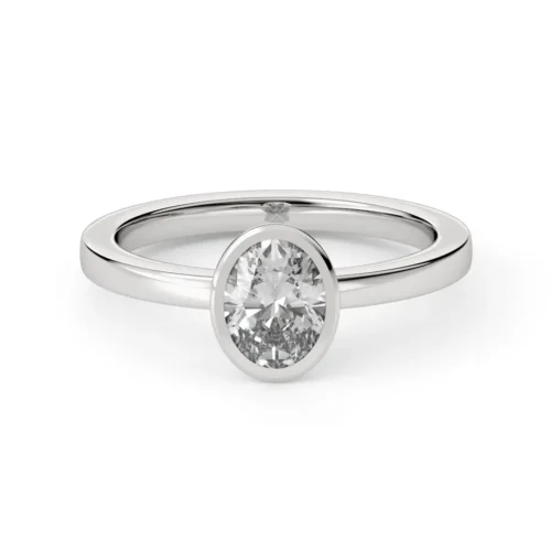 Anillo de Compromiso Solitario Dune Oro Blanco 18kt