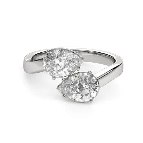 Anillo de Compromiso Duetto Gemina Oro Blanco 18kt