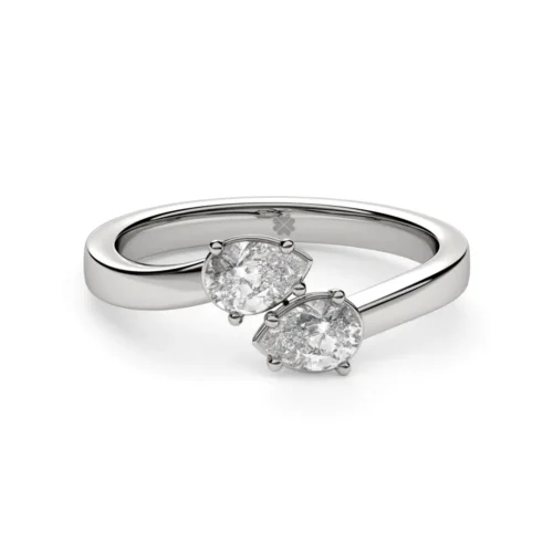 Anillo de Compromiso Duetto Gemina Oro Blanco 18kt