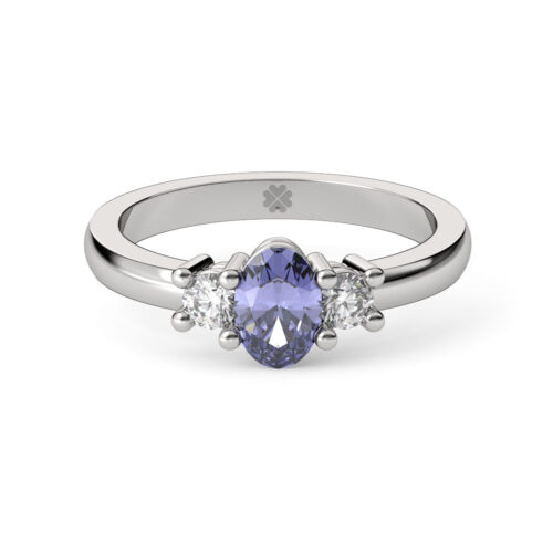 Anillo de Compromiso Tricillo Ember Blue Oro Blanco 18kt