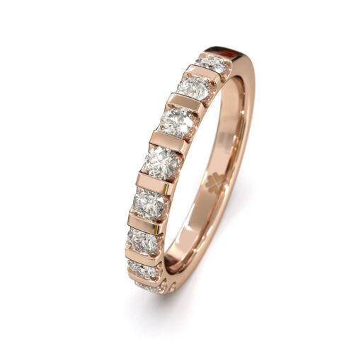 Alternative view of Argolla de Matrimonio Eternel II Oro Rosa 18kt