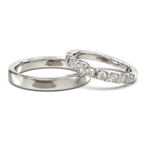 Argollas de Matrimonio Eternel II W Oro Blanco 18kt o Platino Alternative view of Argollas de Matrimonio Eternel II W Oro Blanco 18kt o Platino