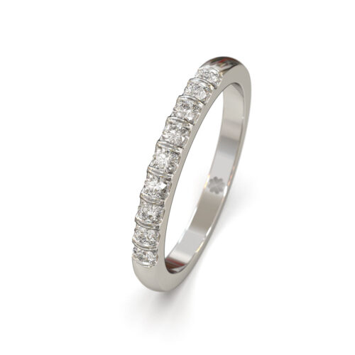Alternative view of Argolla de Matrimonio Eternity Ice Oro Blanco 18kt o Platino